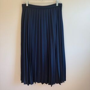 J.Crew Navy Pleated Maxi/Midi Skirt, size 6
